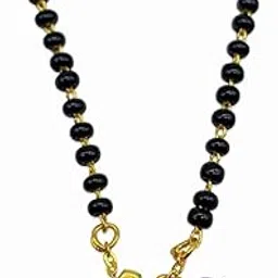 digital dress room A Letter Alphabet Short Mangalsutra Design With Blue Evil Eye Charm Pendant Gold Name Mangalsutra (18 inch)-picture-41