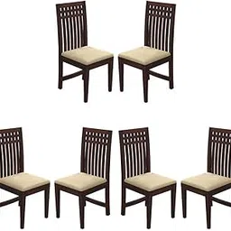 Handwoody Wooden Dining Chairs Only | Wooden Dining Chairs | Dining Room Furniture with Cushions | Dining Chair Set of 6 | Study Chair with Cushions for Dining Walnut, Self Assembly-picture-20