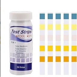 50 Pcs Aquarium Test Kit, Water Testing Kit, Ph Meter for Water Testing Pool Swimming Pool 5-in-1 Test Paper for Water Quality Inspection image 1