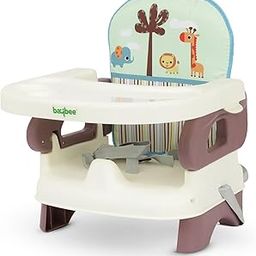 Baybee Portable Baby Booster Chair for Feeding | Folding Dining Chair for Baby with 2 Level Height Adjustable, Food Tray, Safety Belt | Infant Sitting Chairs for Kids 6 Months to 3 Years (Brown)-picture-34