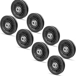 Exercise Machine Pulley 4 Inch with Inbuilt Bush & Bearing | Nylon Gym Pulley Wheel Attachment | Pack of 2, 4, 6, 8, 10 (Black) (10)-picture-16
