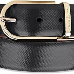 louis stitch Men's Reversible Italian Leather Belt for Men 1.25 inch (35mm) Waist Strap Black Brown Belt (BESN)-picture-11