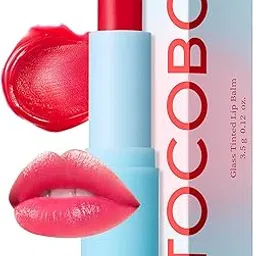 TOCOBO Glass Tinted Lip Balm 011 Flush Cherry 0.67 oz / 19g | Glow Moisturizing Vegan Lip Balm & Vivid Tinted Transparent Color-picture-12