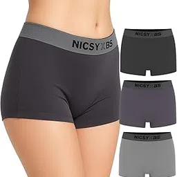 nicsy Boy Shorts for Women's Underwear Panty Cotton Fabric Panties Boxer Briefs Full Coverage Panty| Boy Shorts Girls |Super Soft Breathable-picture-37