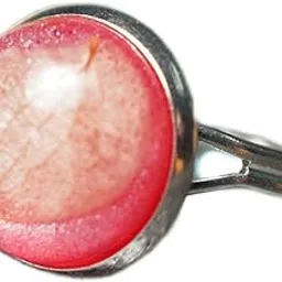 uniq creation Resin Flower Finger Ring - Exquisite Floral Design, Handcrafted Jewelry - Design 8-picture-18