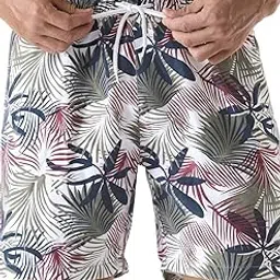 homechi Men's Swim Trunk, Breathable Drawstring Swimming Shorts with Mesh Liner, Quick Dry Beach Shorts Swimwear with Pockets for Men Surfing Swimming-picture-23