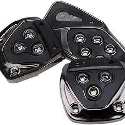 3 Pcs Imported Anti-Non Slip Aluminium Alloy Pedal Pad, Accelerator Brake Clutch Pedal Pad Cover, Anti Rubbing Car Pedal Replacement Kit Pad Covers Set (Black) Compatible with Venue-picture-28