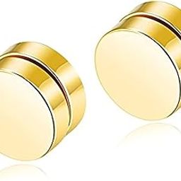 yellow chimes Magnetic Non-Piercing 316L Stainless Steel Studs Earrings for Men and Women-picture-41