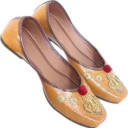 dfr Casual Brown Rajasthani Juti's Mojari Jutti's for Women-picture-17