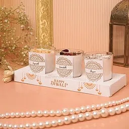 Diwali Scented Candle Gift Hamper – Set of 3 – Rose & Lavender Fragrance, Eco Friendly Festive Gift for Corporate, Family & Friends, Perfect for Diwali Gifting-image-41