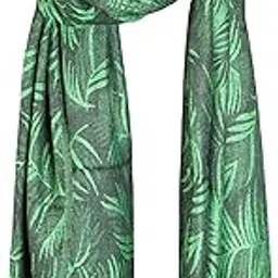 STOLE STUDIO Embellished Fashionable ARHANE Black/Light Green Stole & Scarf-picture-57