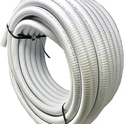 Sealproof 2" Dia Flexible PVC Pipe, Pool and Spa Hose, Schedule 40 Tubing, Made In USA, 2-Inch, 25 FT, White image 1
