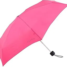 esprit Unisex Petito Umbrella Travel Friendly, Lightweight, UV Protected, Rustproof & Windproof with Strong Handle & Manual Open & Close, 6 Ribs- Fandango Pink-picture-35
