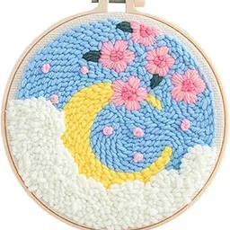 bnf® Punch Needle Embroidery Starter Kits DIY Yarn for Adults Beginner Beginner Moon | Punch Needle Kits | Hand Embroidery Kits | Embroidery & Cross Stitch | Needlecrafts & Yarn | Crafts-picture-22