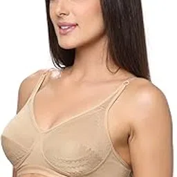 lovable Women Cotton Non-Padded Seamed Wire-Free V-Neck with Adjustable Straps Full Coverage Saree Bra (Maroon) - CES-218-picture-38