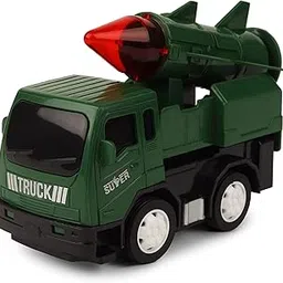 TOYZONE Friction Powered Mini Truck Series | Made in India | Friction Powered Toy | Unbreakable City Service Truck | Pull Back | Push & Go Crawling Toys (Agni Missile Launcher Truck)-image-97