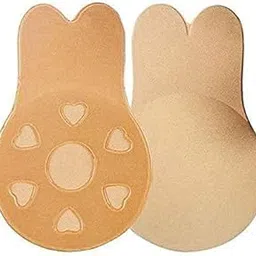r4r Reusable Invisible Lift-Up Nipple Covers for Women Breathable Adhesive Silicone Pasties with Rabbit Ear Design, Seamless Push-Up Bra Alternative for Backless, Strapless Comfortable Skin-Friendly-picture-13