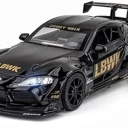 Minniq STORE Toyota Supra LBWK 1:24 Model Car with Box, Zinc Alloy Pull Back Toy car with Sound and Light for Kids Boy Girl Gift [Colors as Per Stock]-picture-34