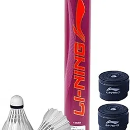 Li-Ning Champ Speed 76 Feather Shuttlecock with 2 Gp-20 (Black) Badminton Raquets Grip-picture-31