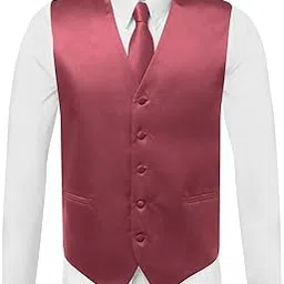 azzurro Men's Dress Vest Set Neck Tie, Hanky for Suit Or Tuxedo-picture-18