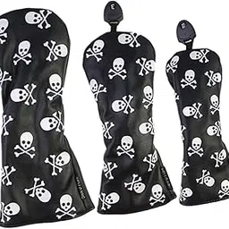 Fashion My Day Golf Wood Headcovers Golf Club Head Covers for Men Women Outdoor Golfer Gift Black 1 3 Ut-image-45