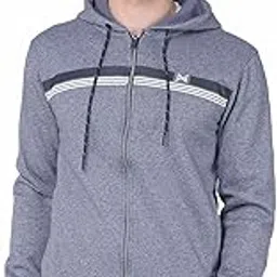 force nxt Super Combed Cotton Rich Fleece Mens Hoodie with Zipper & Pockets-picture-56