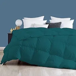 Day Care - 400 GSM Hotel Quality-Down Alternative Microfiber Comforter for Heavy Winter Single Bed Comforter/Blanket/Rajai (60" x 90" Inches/152cm x 228cm) - Comforter Single Bed|Teal| TC - 450-picture-10