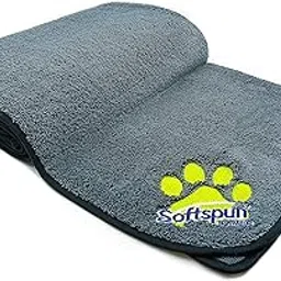 SOFTSPUN Microfiber Pet Towel 70x140 cms 1pcs 380gsm Grey! Ultra-Soft, Ultra-Absorbent for Drying Medium & Large Dogs & Cats of All Breeds Quickly.-image-20