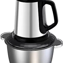 Electric Meat Grinder 3 Speeds Stainless Steel 4 Sharp Blades Food Processor for Meat, Vegetables, Fruits and Nuts, 5L Stainless Steel Bowl-picture-26