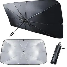 Sunkizzrs® Car Sun Shade Windshield Cover -Foldable Windshield Insulation Shade -Umbrella for Car Front Window -Protect Car from Sun Rays & Heat Damage Keep Cool & Protect Interior-picture-36