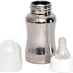 The Cheeky Kidzz Baby Thermal Insulation Stainless Steel Cold & Hot Feeding Bottle Water Milk Juices Feeder Anti-Slip with Anti-Colic Nipple for Kids/Toddlers/Infants (Design 14)-picture-21