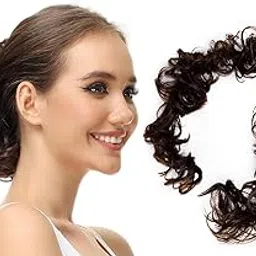 Prime Synthetic Women Messy Frill Hair Extensions For Ponytail And Bun Juda Maker Hair Extension Pack Of 1 (Natural Black Brown)-picture-15