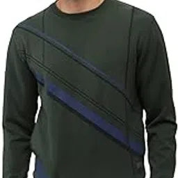 colorplus Men Regular Fit Print Pattern Cotton Polyester Blend Full Sleeve Henley Neck Casual Sweatshirt-picture-47