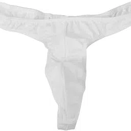 Mens G-String Stretch Pouch Thong Underwear Brief - White-image-18