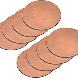 uxcell Pure Copper Sheet, 8pcs 3/4" x 0.04" 18 Gauge T2 Copper Metal Round Plate for Crafts, Electrical Repairs-image-11