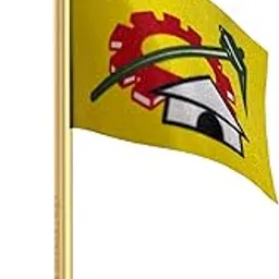 The Flag Corporation Telugu Desam Party (TDP) Car Dashboard Flag 2in x 3in with A Stainless Steel Sublime Gold Base-image-33