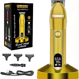 WMARK Male NG-203T Blade Trimmer Professional Zero Gapped Outlining For Barbers 0Mm Balding Shape Up Digital Display 6500RPM Powerful Rotary Motor Runtime 180 Min With Adaptor Charging Pod&Stand,Gold-image-21