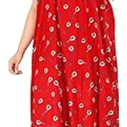 Nighty for Women, Cotton Printed Maxi Gown Ankle Length Nighty for Women Maxi - Free Size-picture-34