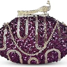 artklim Sequin Party Clutch bag for women With Detachable Chain Sling Strap-picture-31