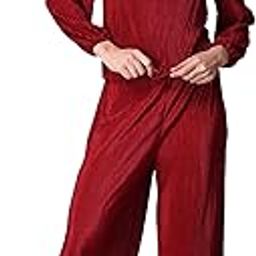 popwings Casual Wrinkle Full Sleeves Off-Shoulder Top and Palazzo Co-ord Set for Women || Co-Ords Set for Women Stylish Western || Top and Palazzos Set for Women|| 2 Piece Set for Women-picture-43