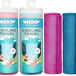 hero travel supply Hero 2-Pack Cooling Towels for Travel, Hiking, Sports, Yoga, Ultra Soft Microfiber 40" x 12"-picture-21