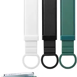 3PCS Phone Holder for Hand,Push-Pull Wristband Mobile Grip Stand, Phone Back Holder Grip for Selfie, Video Calls, Online Classes, Desk & Bed Use, Black + White + Dark Green-image-0