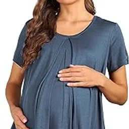 zelena Maternity Zipless Feeding Top for Women | 95% Viscose 5% Lycra Pregnancy & Postpartum Top for Woman | Extra Stretchable Nursing Top for Breastfeeding with Pockets for Mothers-picture-27