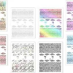 STYLEHEAVEN 8Pcs Fashion 3D Nail Stickers Self-Adhesive Skull Snakes Nail Art Decals DIY|Health & BeautyNail Care, Manicure & Pedicure|Nail Art Accessories-image-23