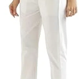 alhuma creatio n ALHUMA Creation Women’s Cotton Lycra Cigarette Pants – Stretchable Slim Fit Trousers with Pocket | Smart & Comfortable Bottom for Work Casual Look | image 1