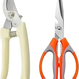 Oblivion Versatile Plant Cutter & Kitchen Scissor Combo | Flower Cutter Hedge Shears & Multi-Purpose Household/Garden Scissor | Durable Gardening Tool for Precise Cutting in Kitchen, Garden-picture-38