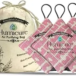 Humicure Activated Charcoal Air Purifier Bags (75 Gram) - Odor Remover & Freshener for Car, Kitchen, Bathroom, Wardrobe, Shoe Rack, Pets (Pink, 2)-picture-20