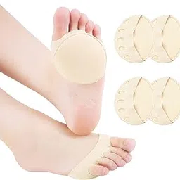 TCCO ENTERPRISE 2 Pairs Honeycomb Fabric Forefoot Pads for Women Metatarsal Pads / Cushion Assorted Color Ball of Foot Cushions for Relieving Foot Fatigue, forefoot pads for women high heels ( MULTI - COLOR )-picture-31
