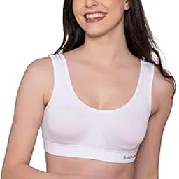 bonjour Women's Wirefree Non Padded Super Combed Cotton Full Coverage Slip-On Active Bra with Wider Straps and Stay Fresh Treatment-picture-43