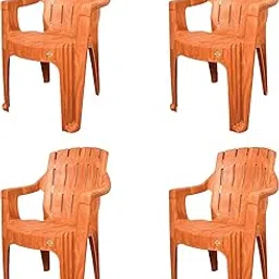 CELLO Hercules Chair Set of 4, Sandalwood | Unbreakable, Durable & Strong |Blended PP Material, Easy to Clean |Plastic Chair for Living Room, Home & Office | 3 Years Warranty - Manufacturing Defects-picture-17